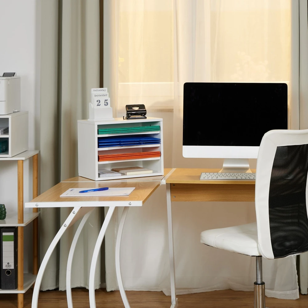 Relaxdays Baltas dokumentų organizatorius su 4 skyriais