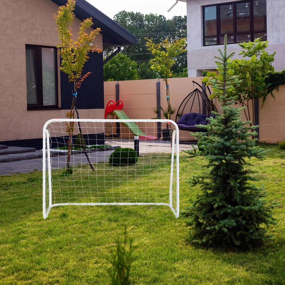 Relaxdays Balti futbolo vartai su plieniniu rėmu