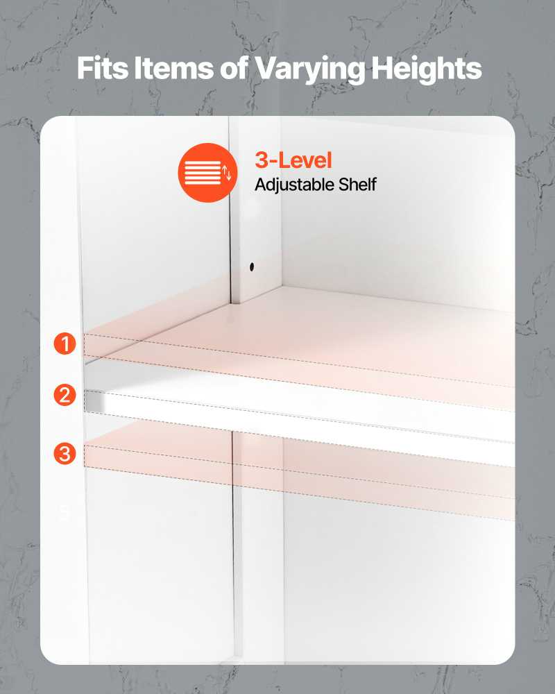 VEVOR Baltos dviejų durų vonios grindų spintelė