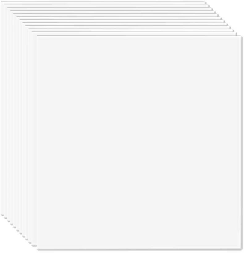 VEVOR Baltos lubų plytelės iš pvc, 12 vnt.
