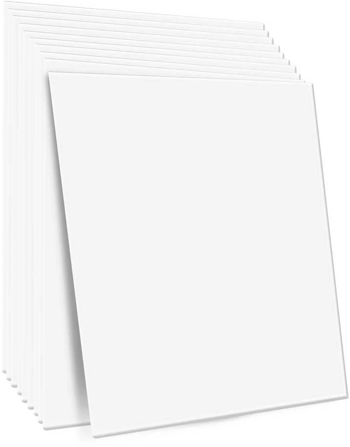 VEVOR Baltos lubų plytelės iš pvc, 12 vnt.