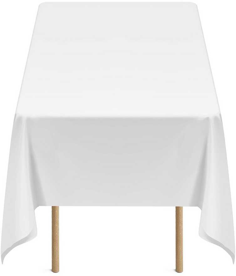 VEVOR Baltos stačiakampės staltiesės, 6 vnt, 152 x 259 cm