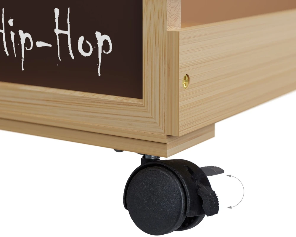 Relaxdays Bambukinė dėžė vinilinėms plokštelėms