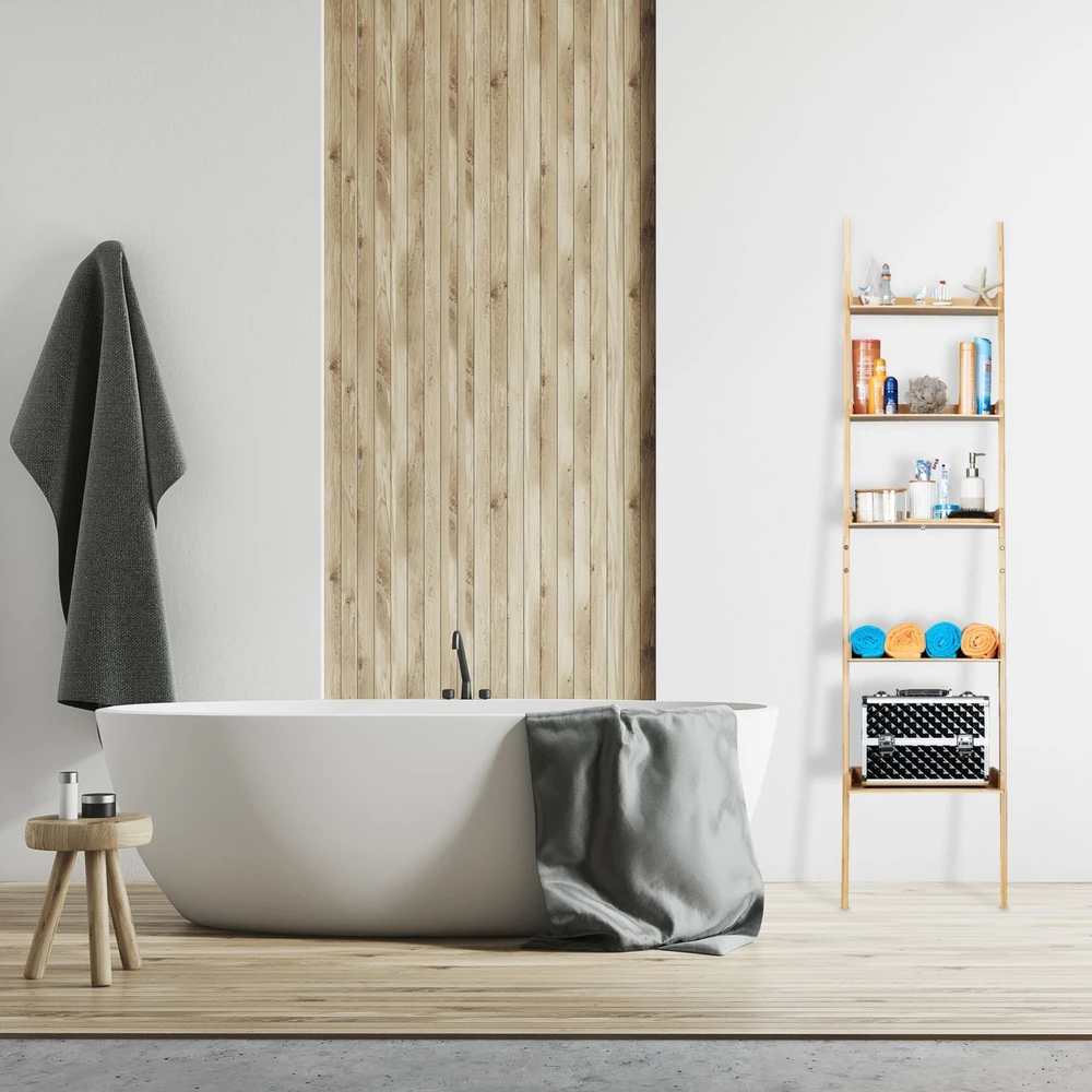 Relaxdays Bambukinė kopėčių lentyna