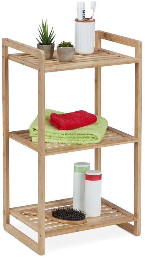 Relaxdays Bambukinė lentyna su 3 lentynomis