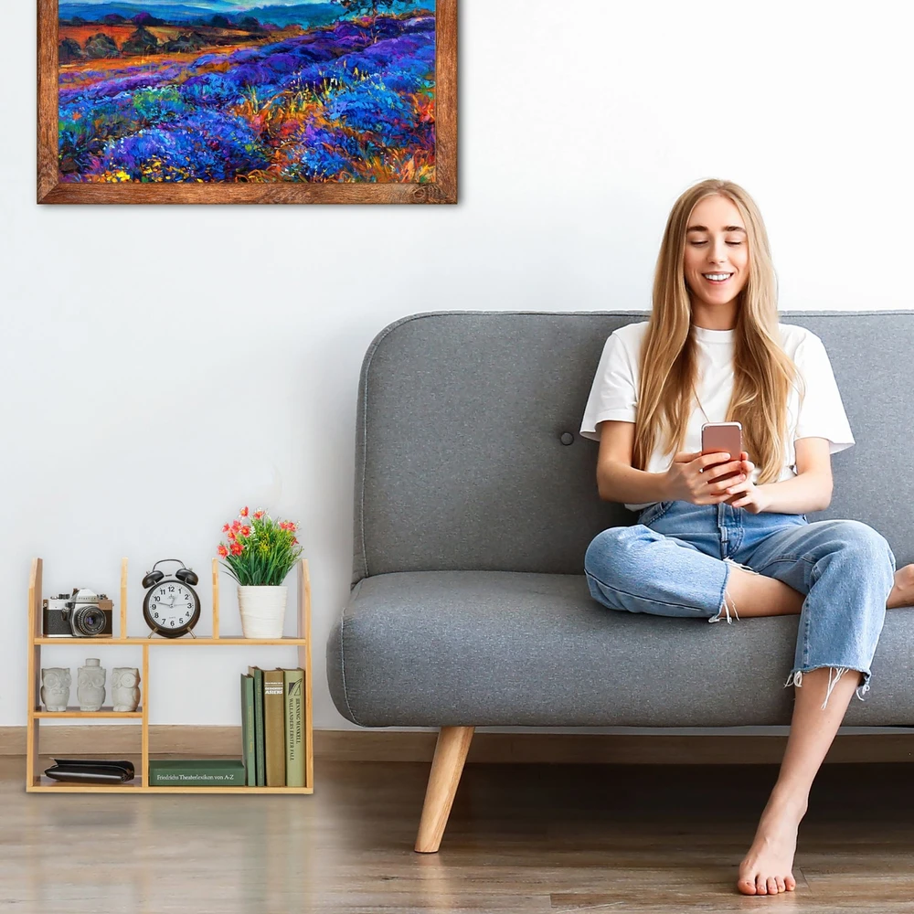 Relaxdays Bambukinė lentyna su 6 skyriais