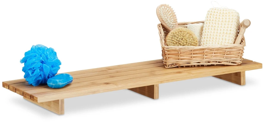 Relaxdays Bambukinė vonios lentynėlė 70 cm