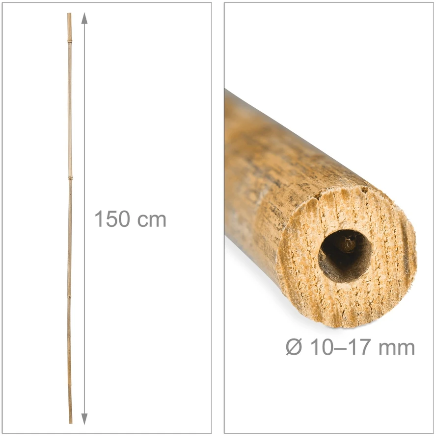 Relaxdays Bambukinės lazdos 150 cm