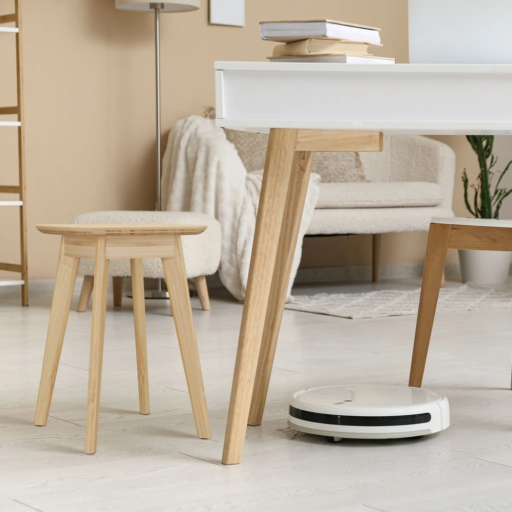 Relaxdays Bambukinės virtuvės taburetės, 2 vnt. rinkinys