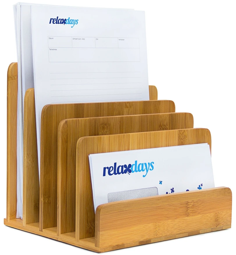 Relaxdays Bambukinis laiškų laikiklis