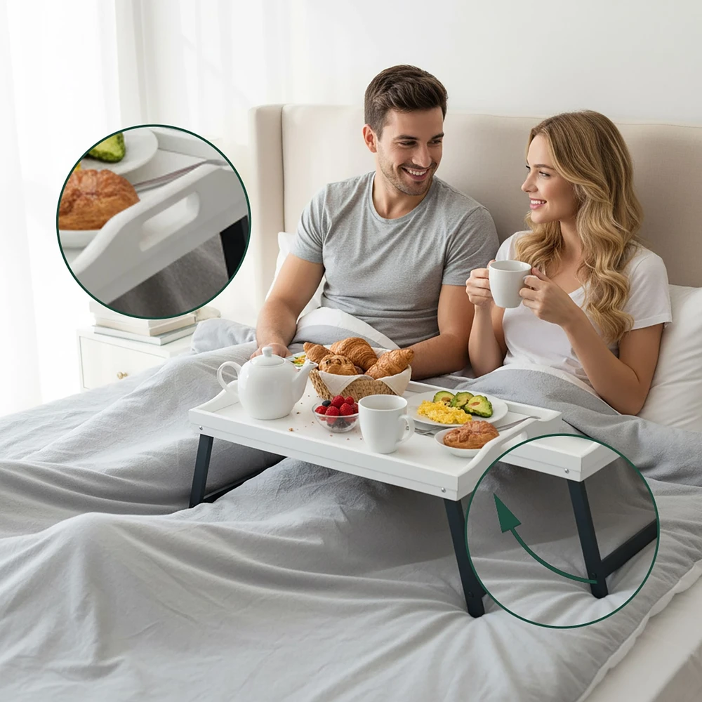 Relaxdays Bambukinis padėklas lovai