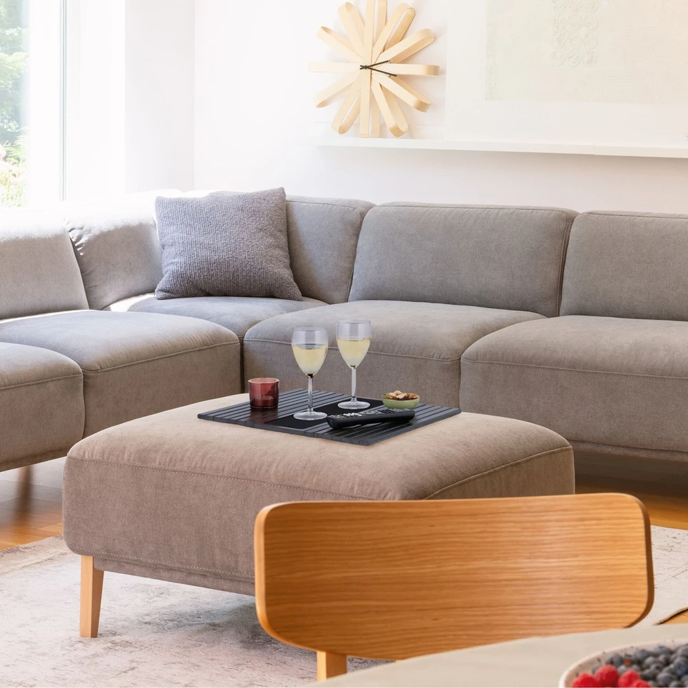 Relaxdays Bambukinis padėklas sofai ant porankio