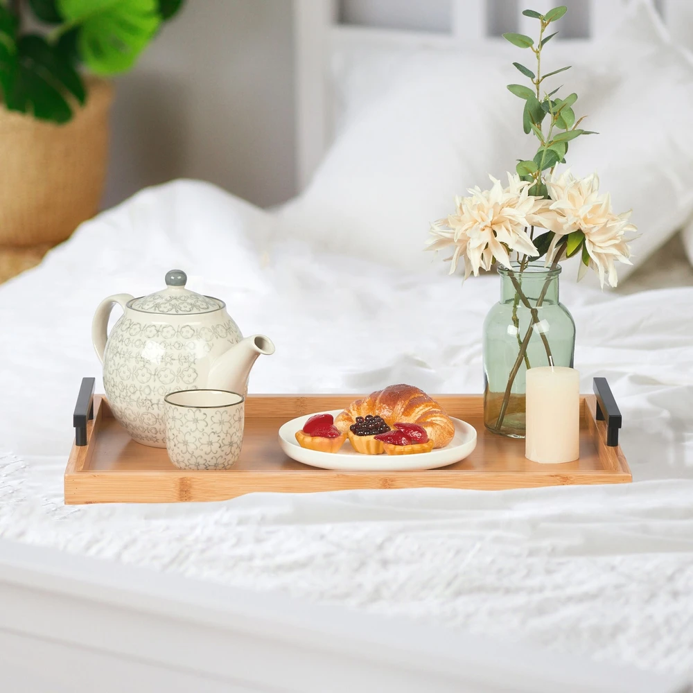 Relaxdays Bambukinis pusryčių serviravimo padėklas