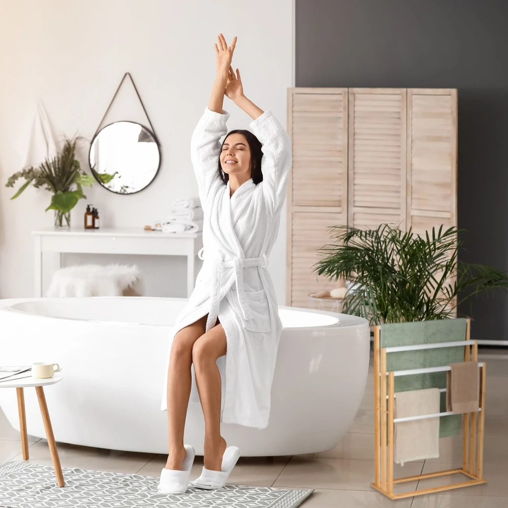 Relaxdays Bambukinis rankšluosčių laikiklis su 6 lygiais