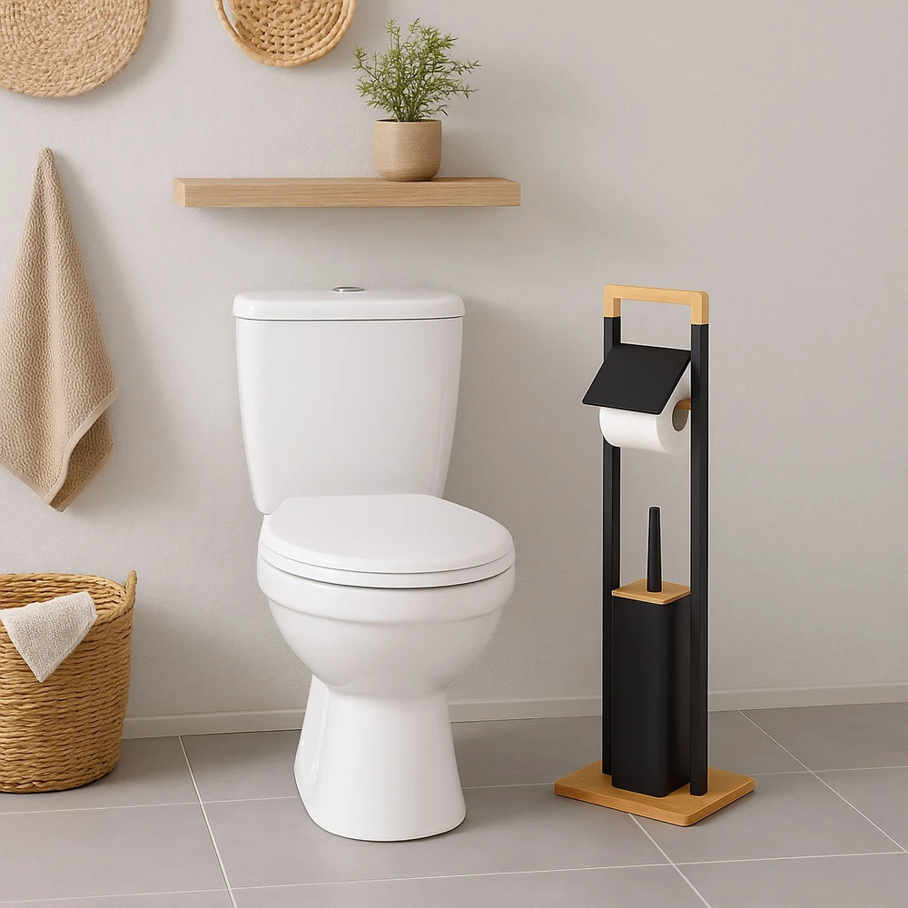 Relaxdays Bambukinis WC rinkinys