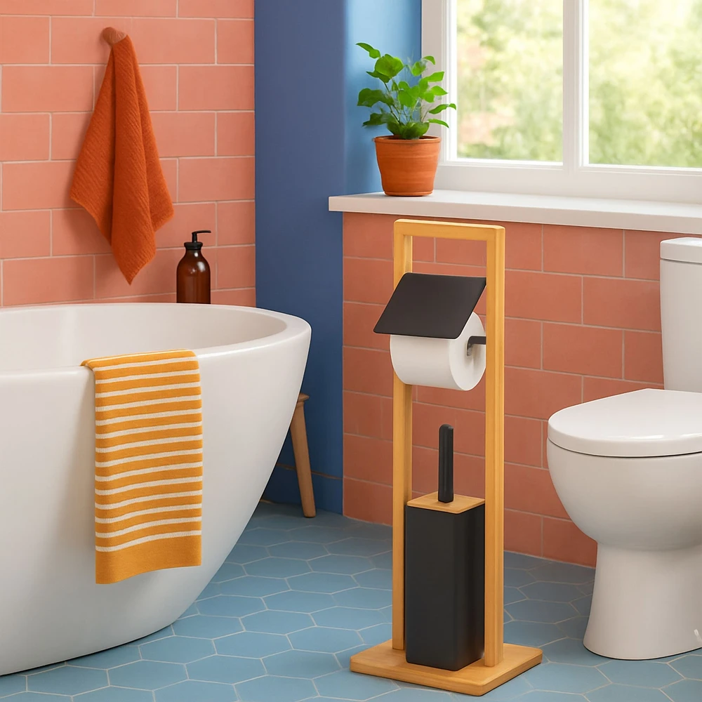 Relaxdays Bambukinis WC rinkinys