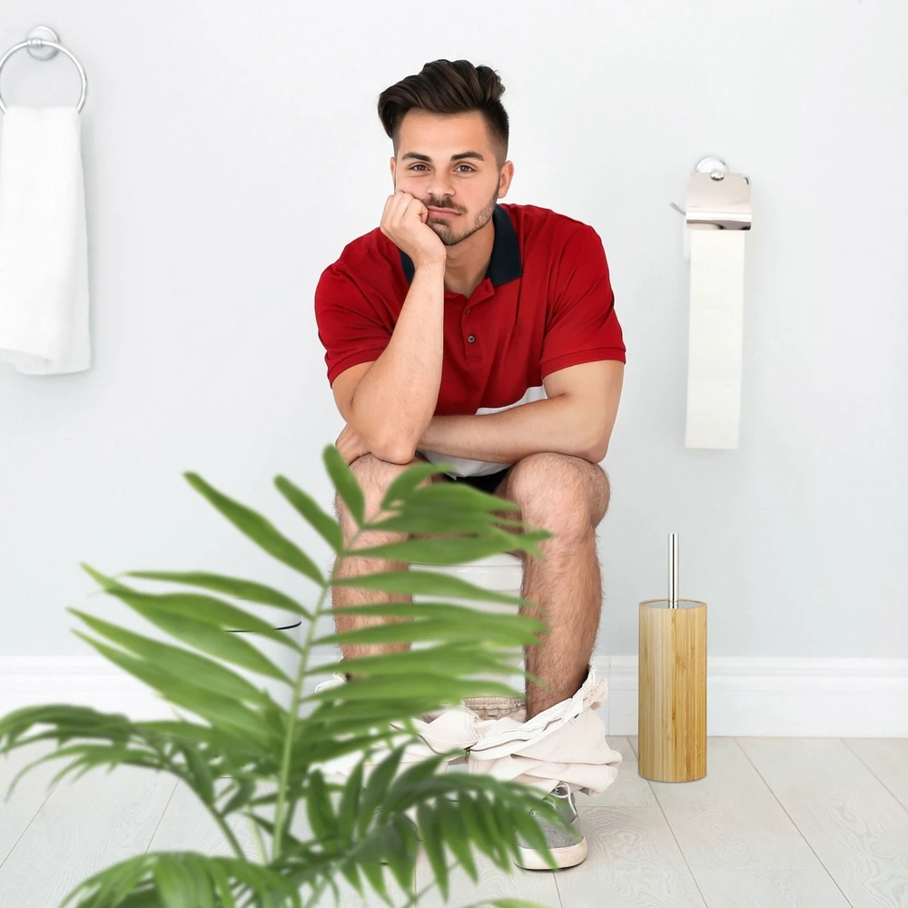 Relaxdays Bambukinis WC šepečio laikiklis