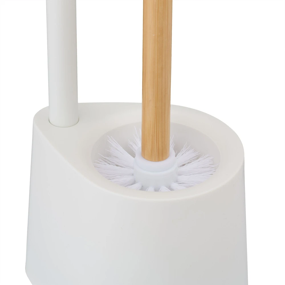 Relaxdays Bambuko ir nerūdijančio plieno WC rinkinys