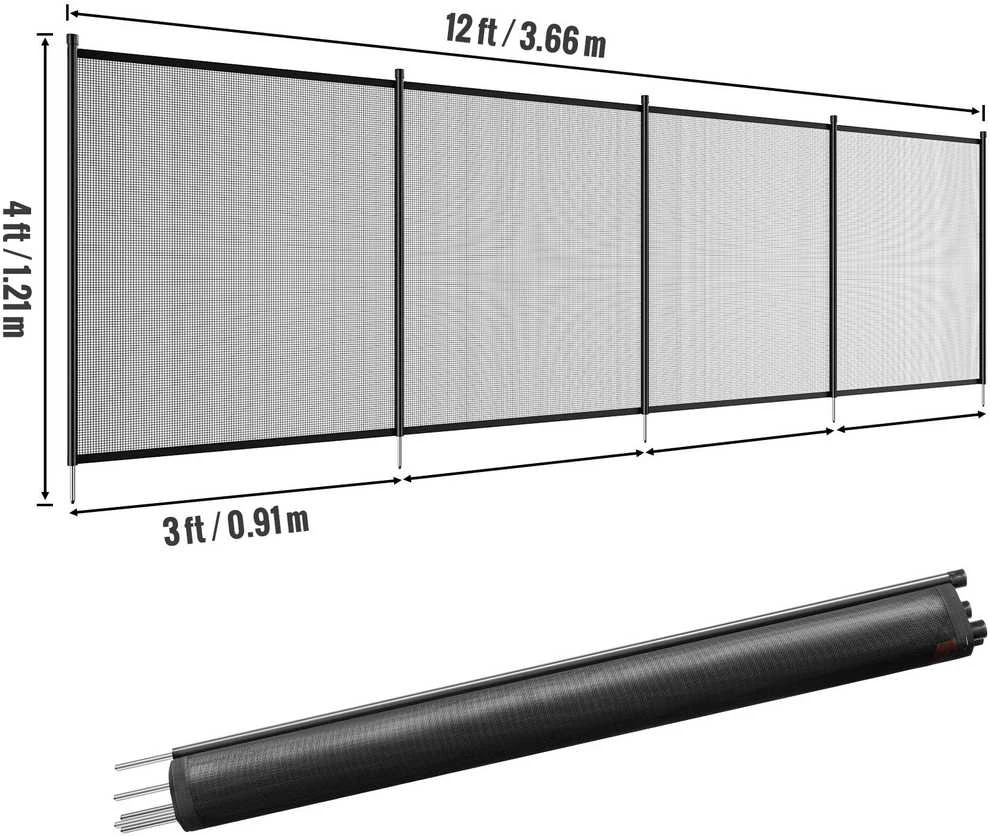 VEVOR Baseinas tvora 4 x 12 FT vaikų saugumui