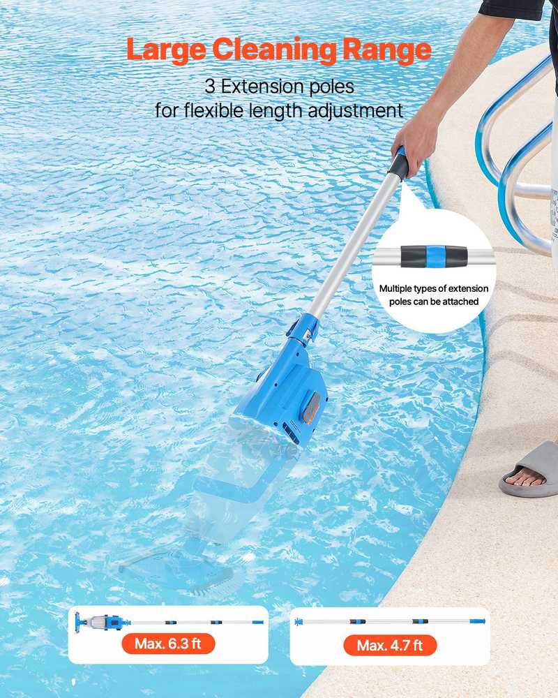 VEVOR Baseino dulkių siurblys 100 L/min, įkraunamas