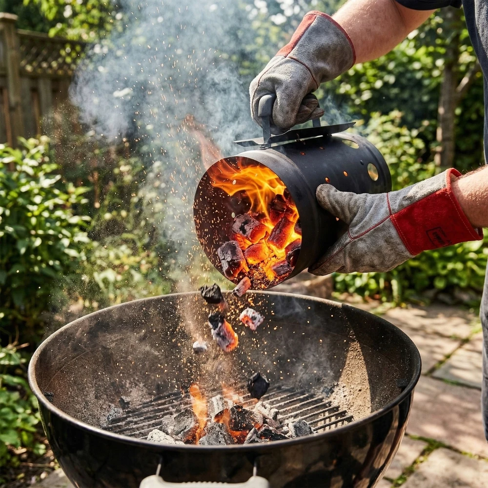 Relaxdays BBQ anglių užkūrimo kaminėlis