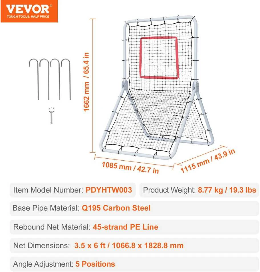 VEVOR Beisbolo ir softbolo atšokimo tinklas