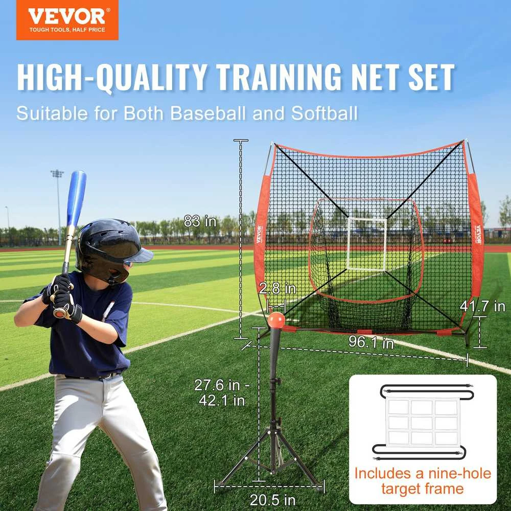 Vevor Beisbolo ir softbolo treniruočių tinklas 7x7 pėdų