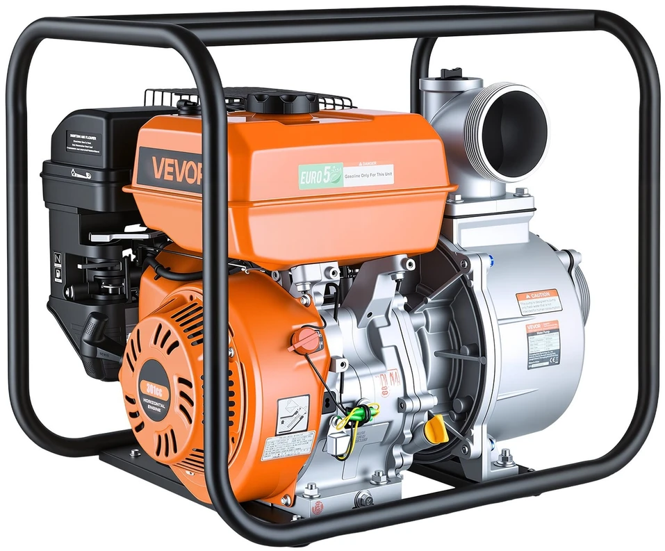 VEVOR Benzininis vandens siurblys 101.6 mm, 422 GPM