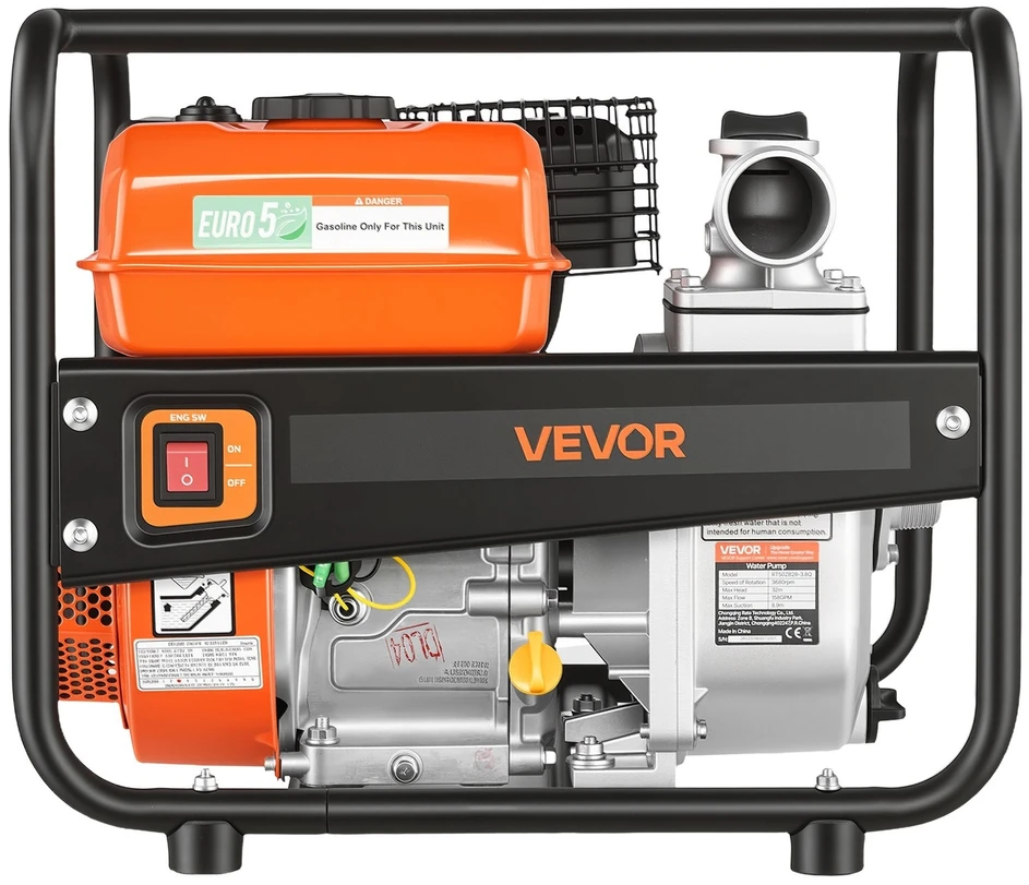 VEVOR Benzininis vandens siurblys 50,8 mm, 7 AG