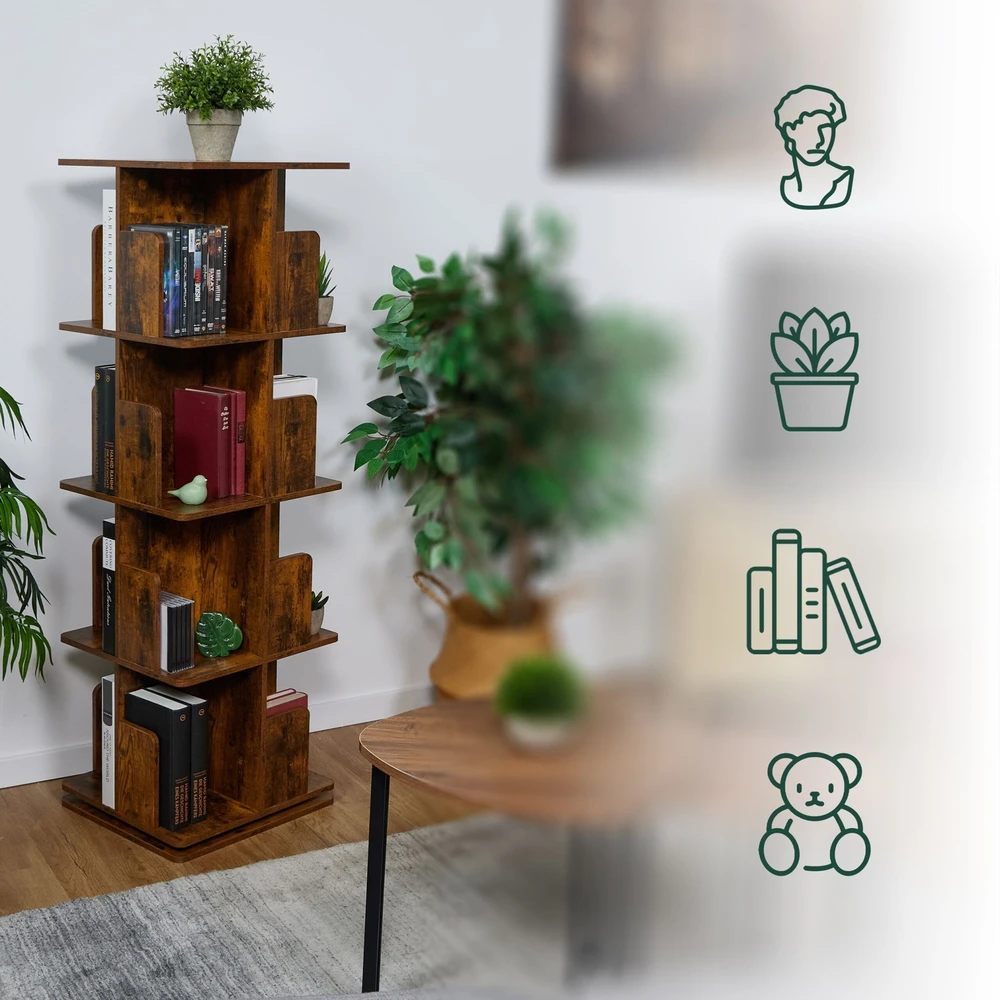 Relaxdays Besisukanti knygų spinta industrinio dizaino