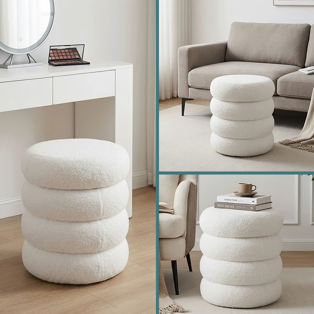 Relaxdays BUBBLE cilindro formos pufas su daiktadėže