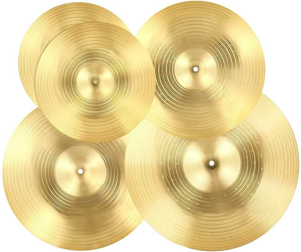 VEVOR Būgnų lėkščių komplektas 4 vnt. 14-20 cm