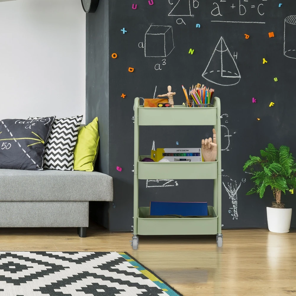 Relaxdays Buitinis vežimėlis su 3 lygiais