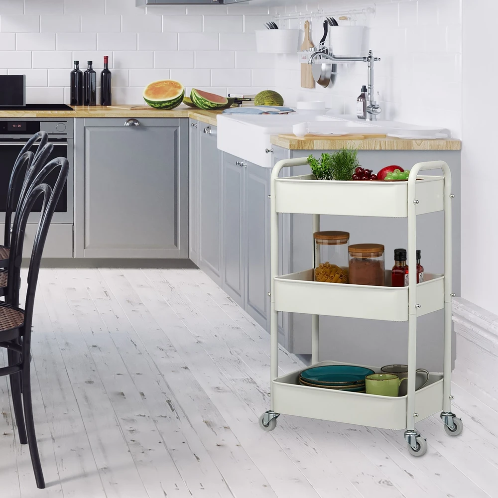 Relaxdays Buitinis vežimėlis su 3 lygiais