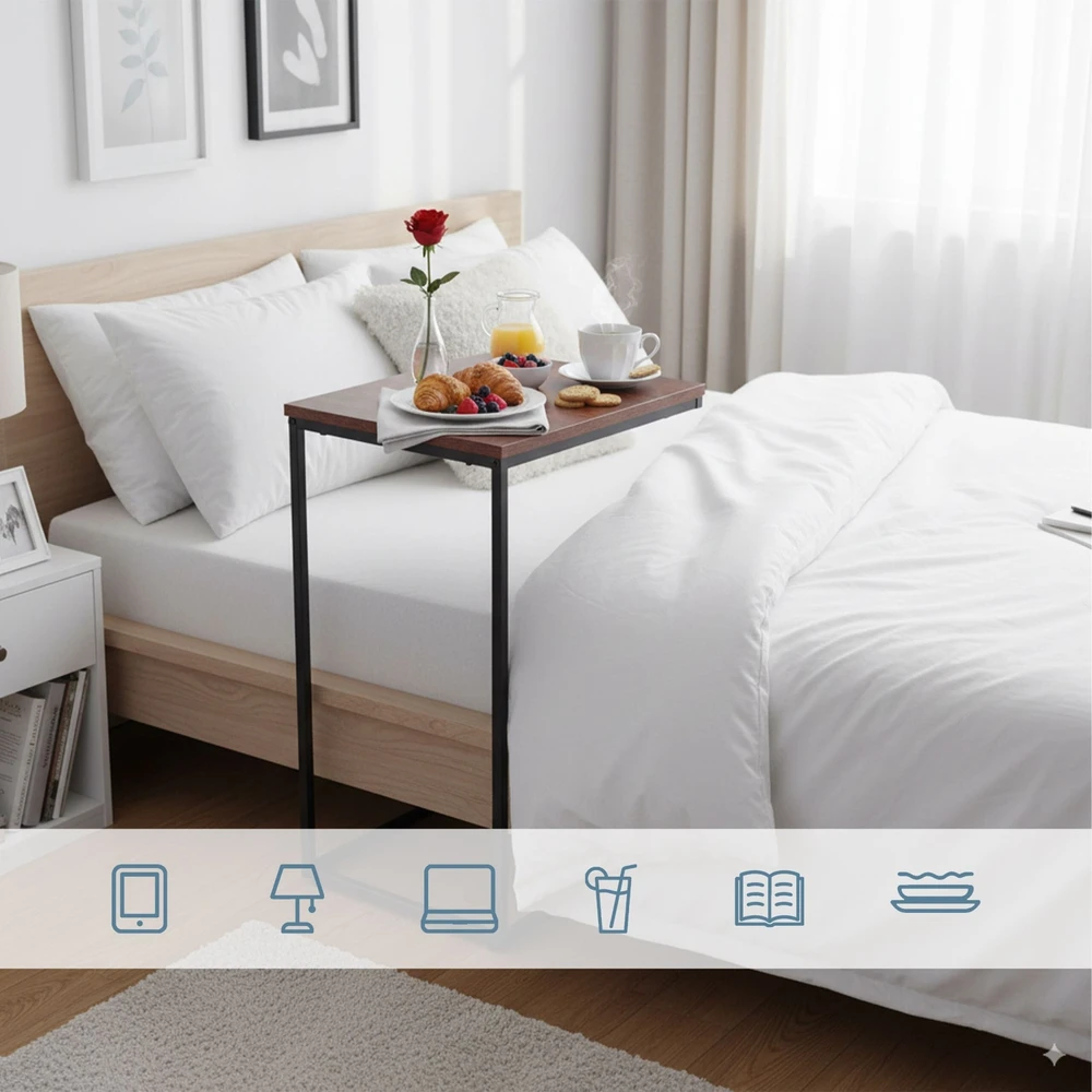 Relaxdays C formos šoninis staliukas