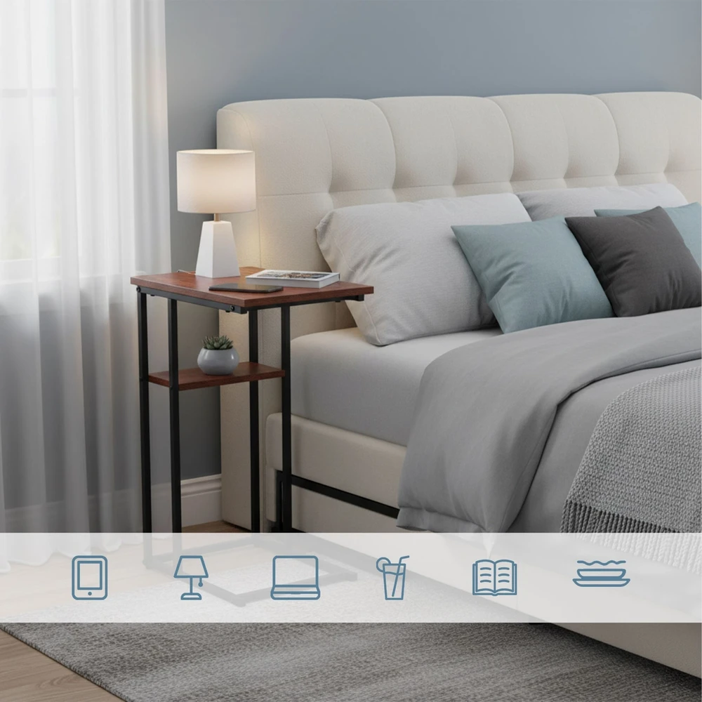 Relaxdays C staliukas su 2 lentynomis