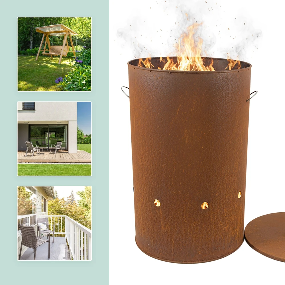 Relaxdays Corten plieno ugnies statinė