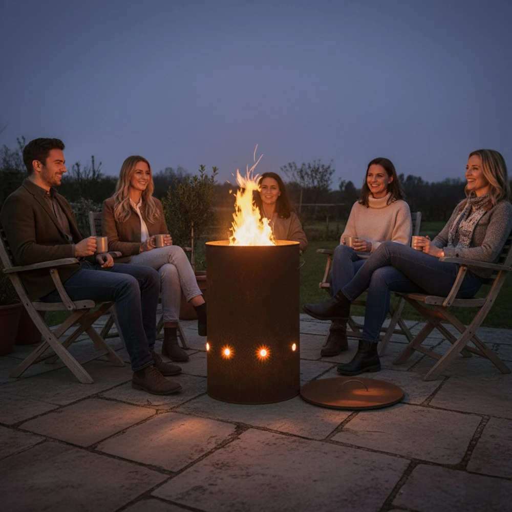 Relaxdays Corten plieno ugnies statinė