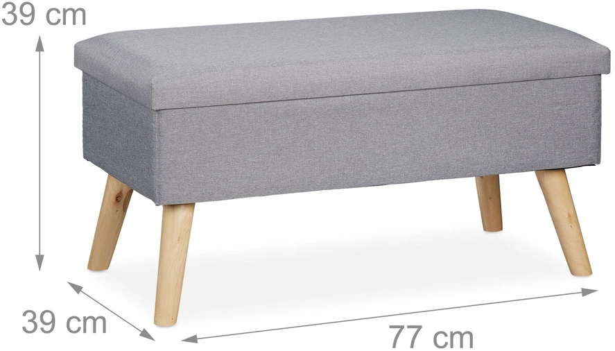 Relaxdays Daiktadėžė su minkštu suoliuku