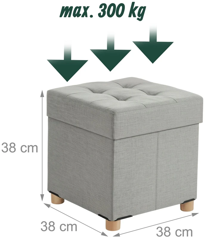 Relaxdays Daiktadėžė-taburetė