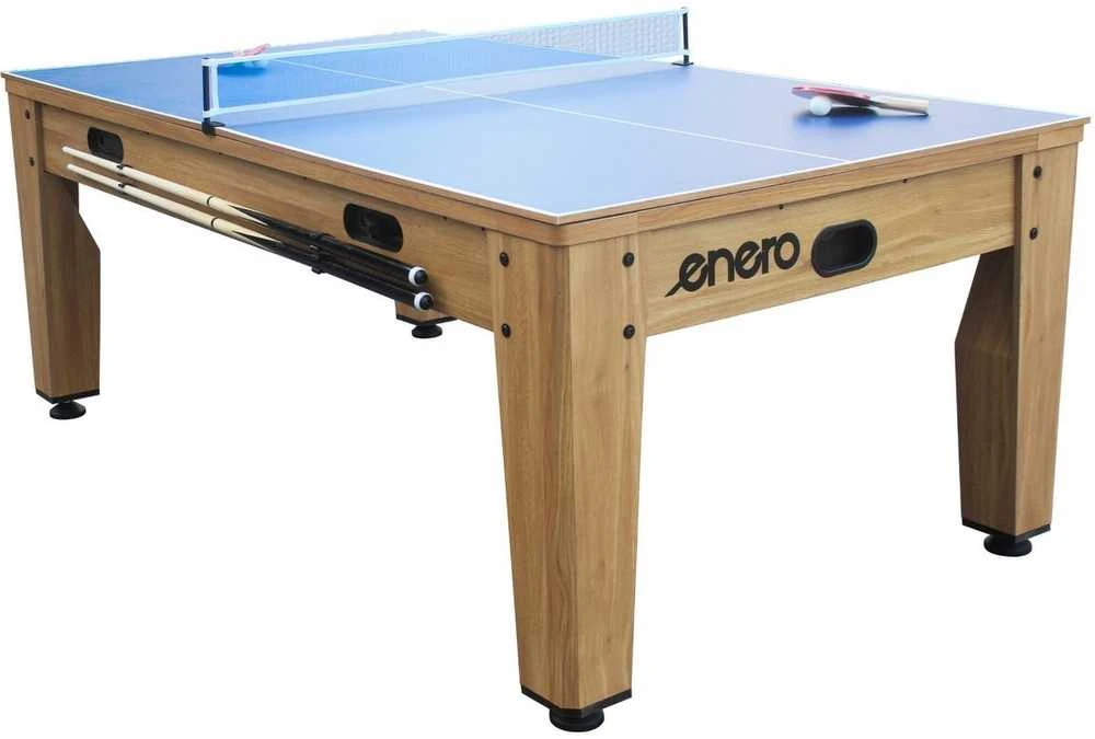 Enero daugiafunkcinis stalas 4in1 medinis 214x121.6x81.3 cm