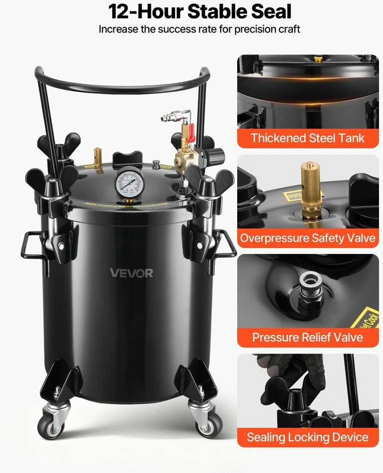 VEVOR Dažymo slėgio indas, 20 l talpos