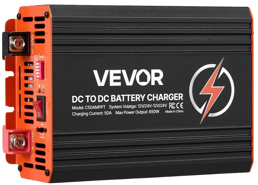 VEVOR DC į DC įkroviklis su MPPT, 650W, 50A