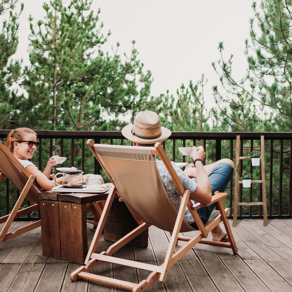 Relaxdays Dekoratyvinės kopėčios iš kaštono medienos L