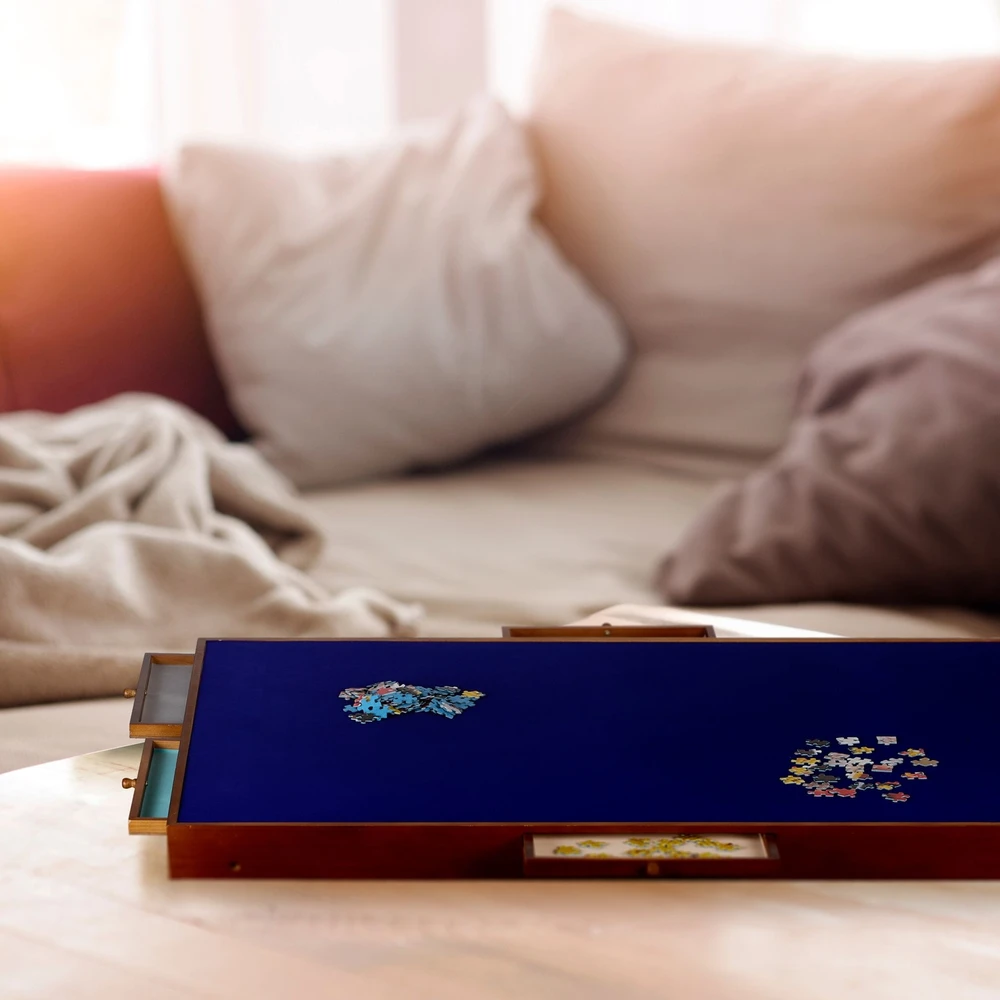 Relaxdays Dėlionės lenta su 6 stalčiais