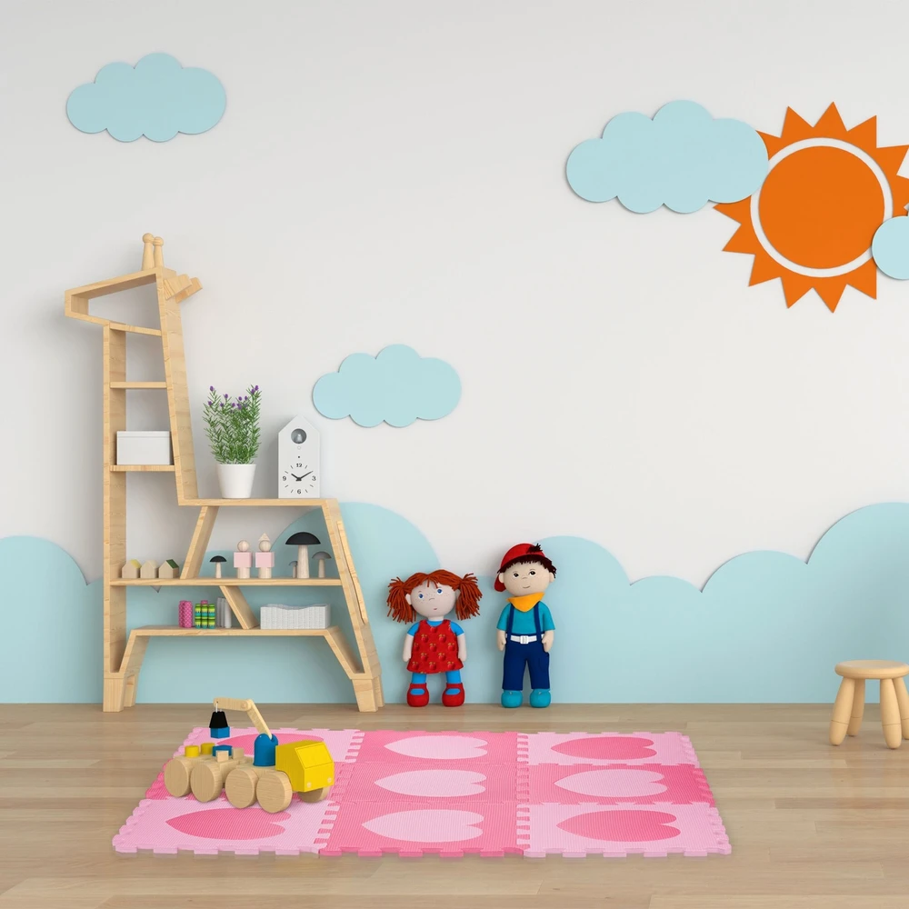 Relaxdays Dėlionės žaidimų kilimėlis su širdelių dizainu