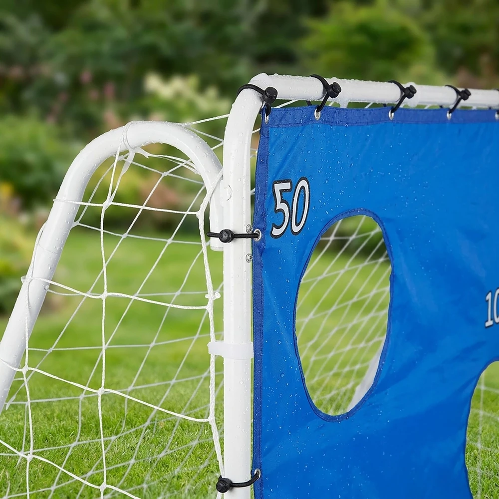 Relaxdays Dideli futbolo vartai su taikinių siena