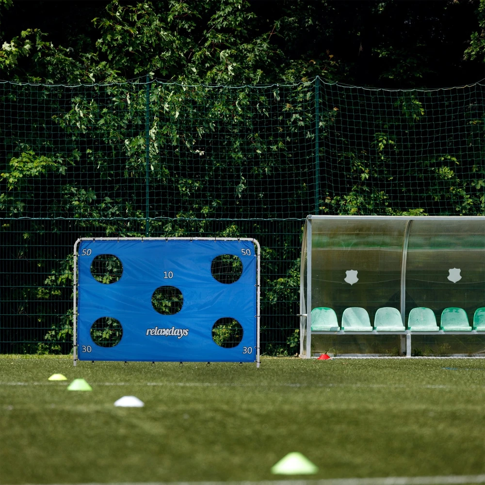Relaxdays Dideli futbolo vartai su taikinių siena