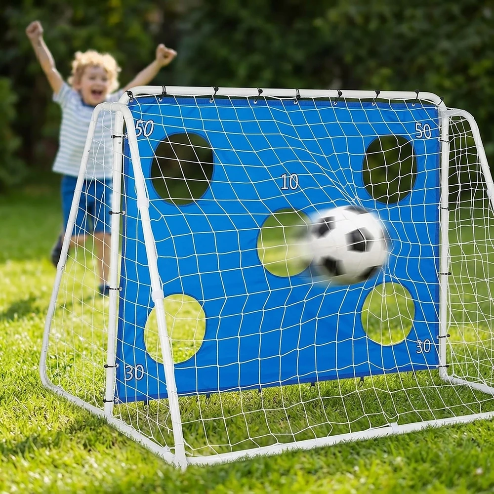 Relaxdays Dideli futbolo vartai su taikinių siena