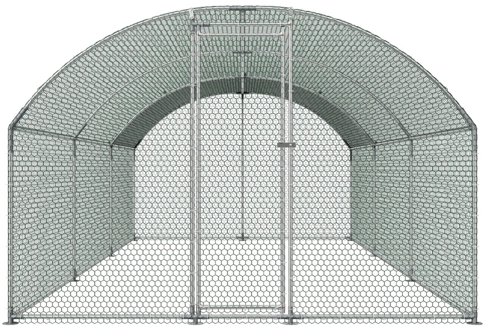 VEVOR Didelis metalinis vištidės aptvaras 3 x 6 x 2 m